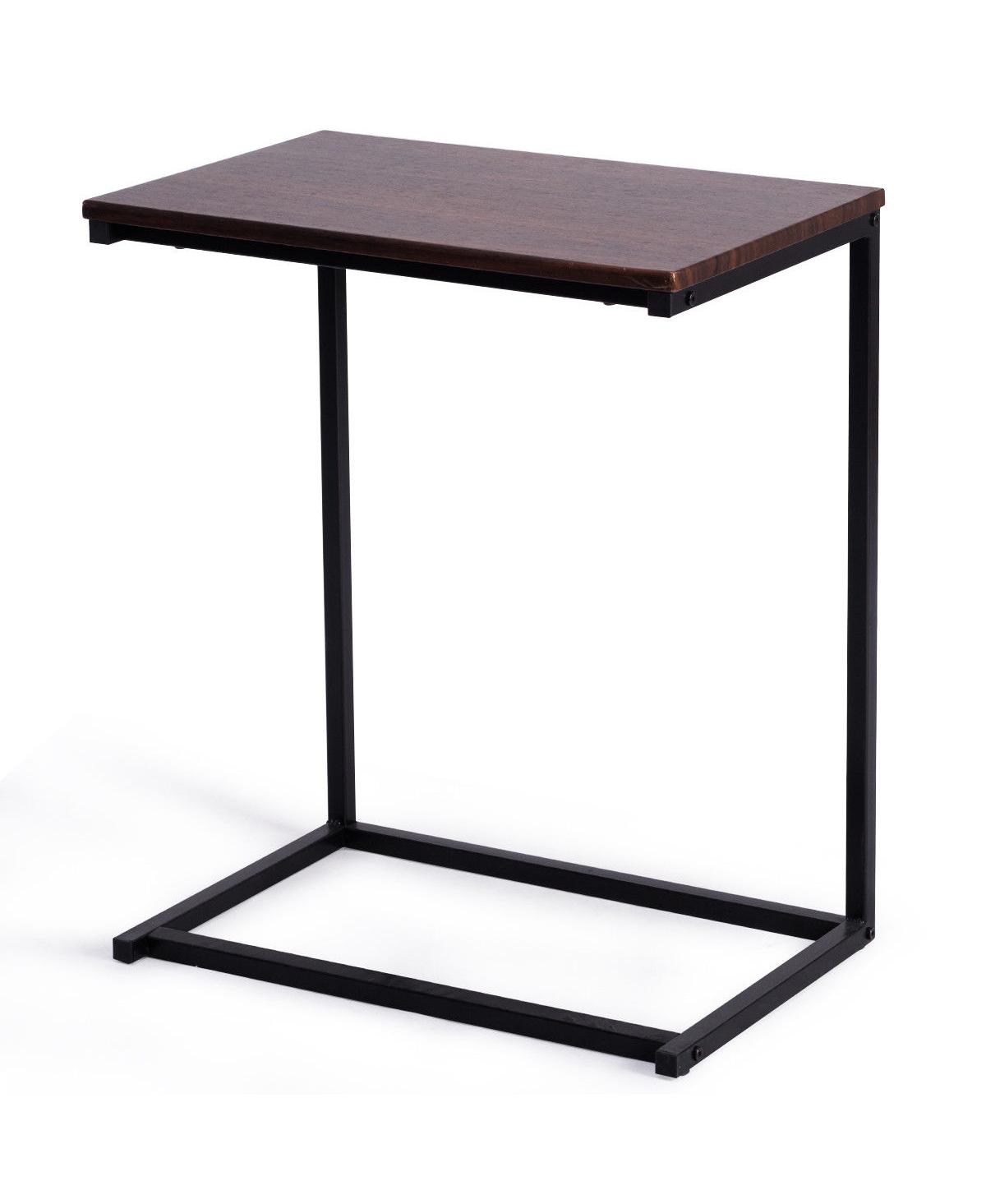 Gymax 2 pieces 26'' Laptop Holder Sofa Side End Table C Table Home Office Furniture