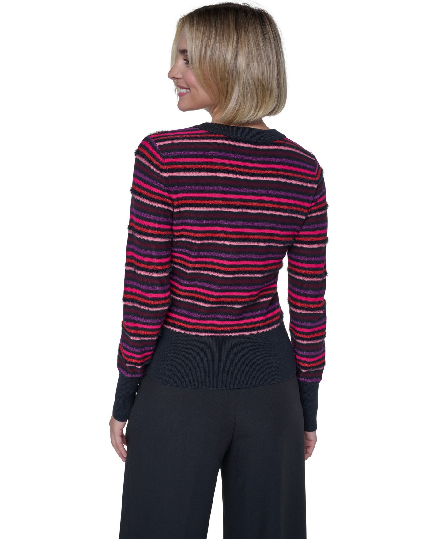 Женский свитер Sonia Rykiel St.Germain Combo Stripe Poorboy Crewneck, цвет: Разноцветный — фото 4