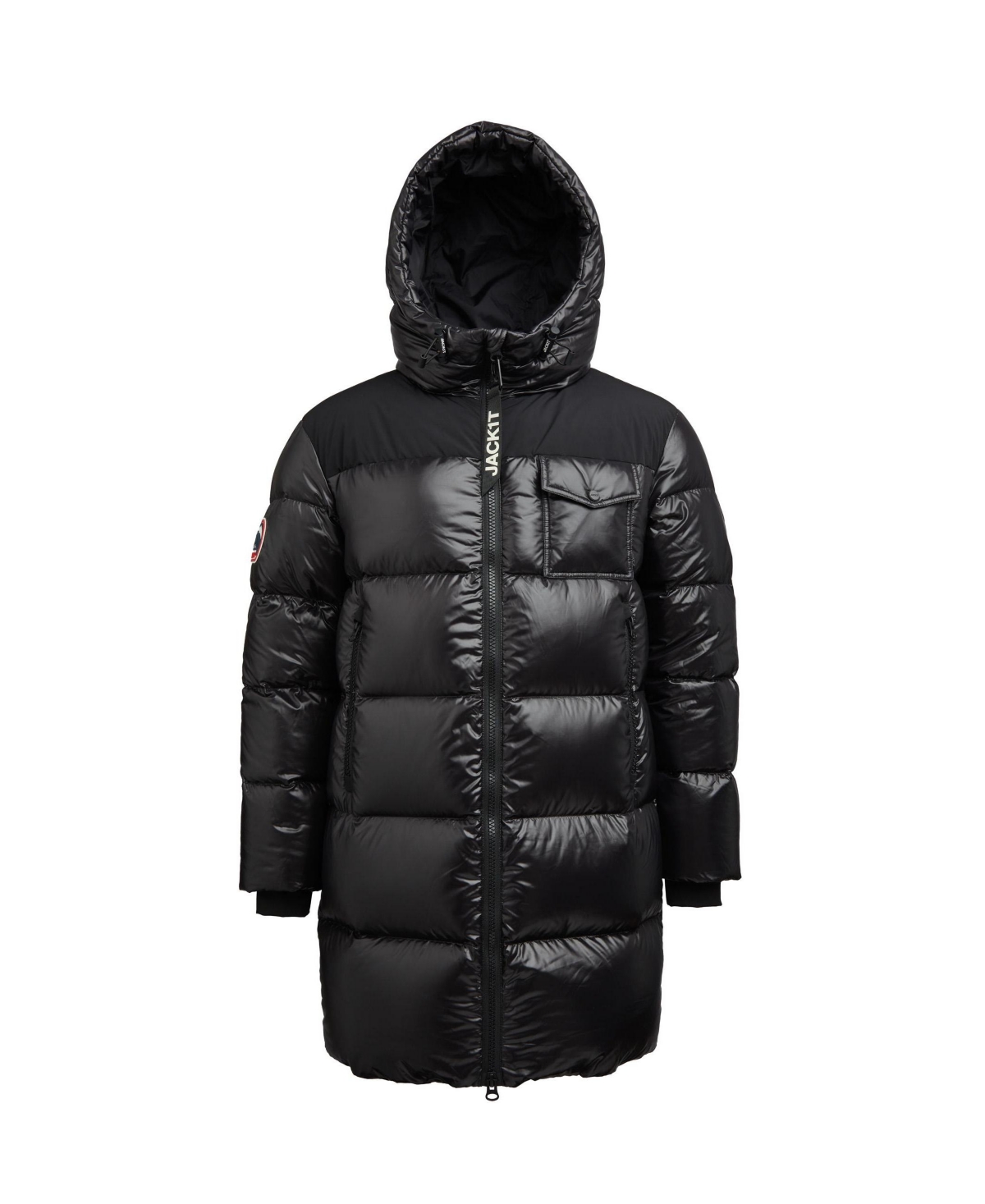 JACK1T Men's Long Quilted Puffer Coat