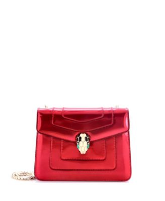 Small Serpenti Forever Square Shoulder Bag Metallic Leather
