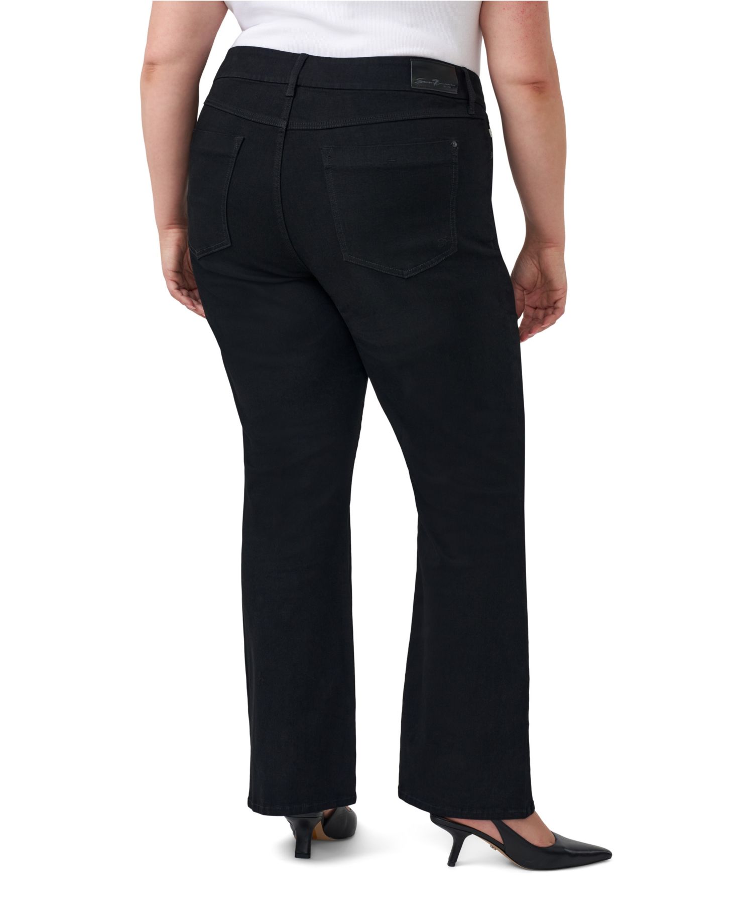Plus Size Tummyless Boot High-Rise Bootcut Tummy-Control Paneling Jeans
