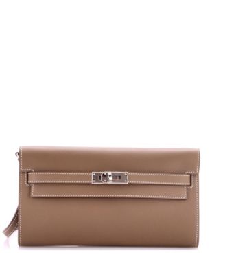 Pre-Owned Hermes Kelly To Go Wallet Evercolor