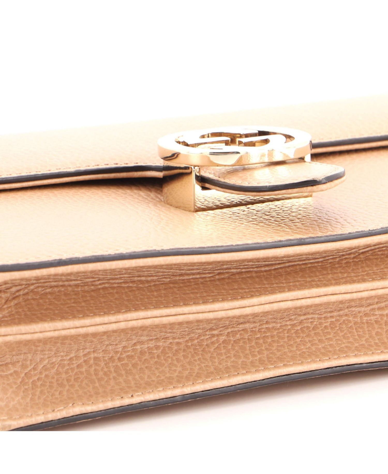 Medium Interlocking Shoulder Bag Leather