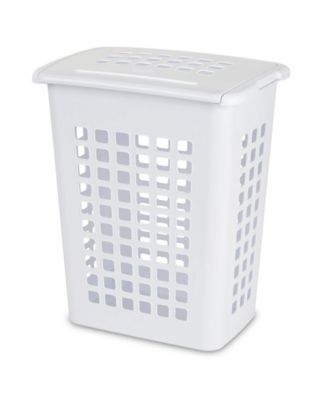 Rectangular LiftTop Plastic Laundry Hamper Basket Bin w/ Lid (16 Pack)