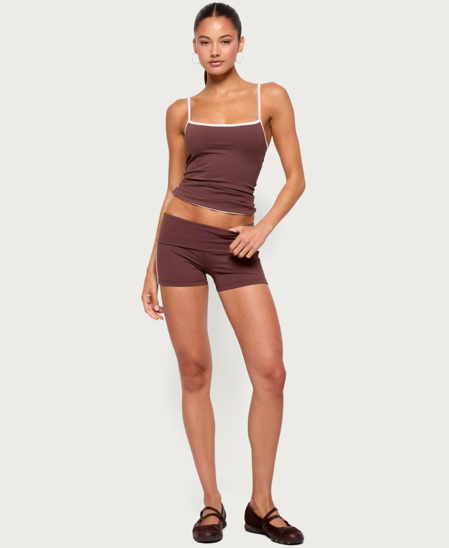 Women's Ambar Contrast-Stripe Mid-Rise Shorts, 2" Inseam