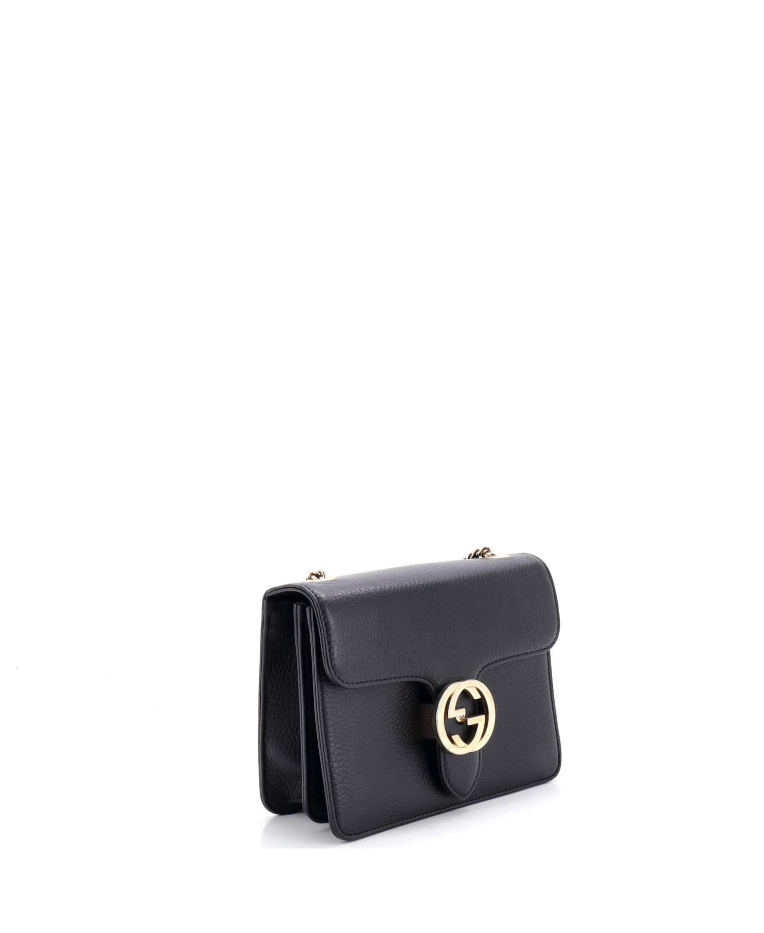 Small Interlocking Shoulder Bag Leather