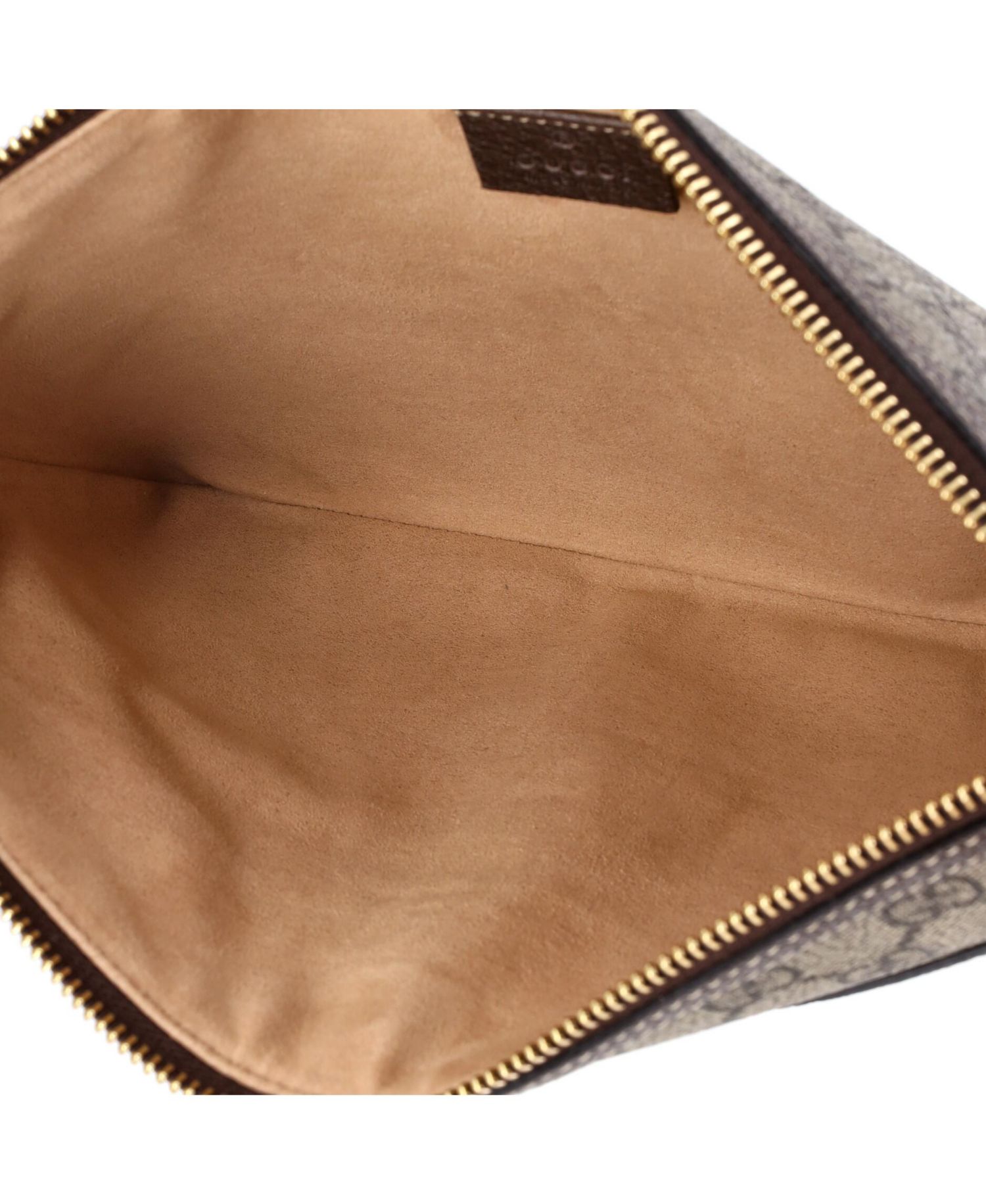 Large Ophidia Zip Pouch GG Coated Canvas