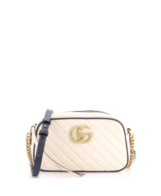 Small GG Marmont Shoulder Bag Diagonal Quilted Leather