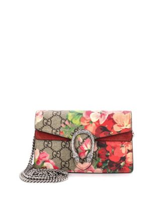 Super Mini Dionysus Bag Blooms Print GG Coated Canvas