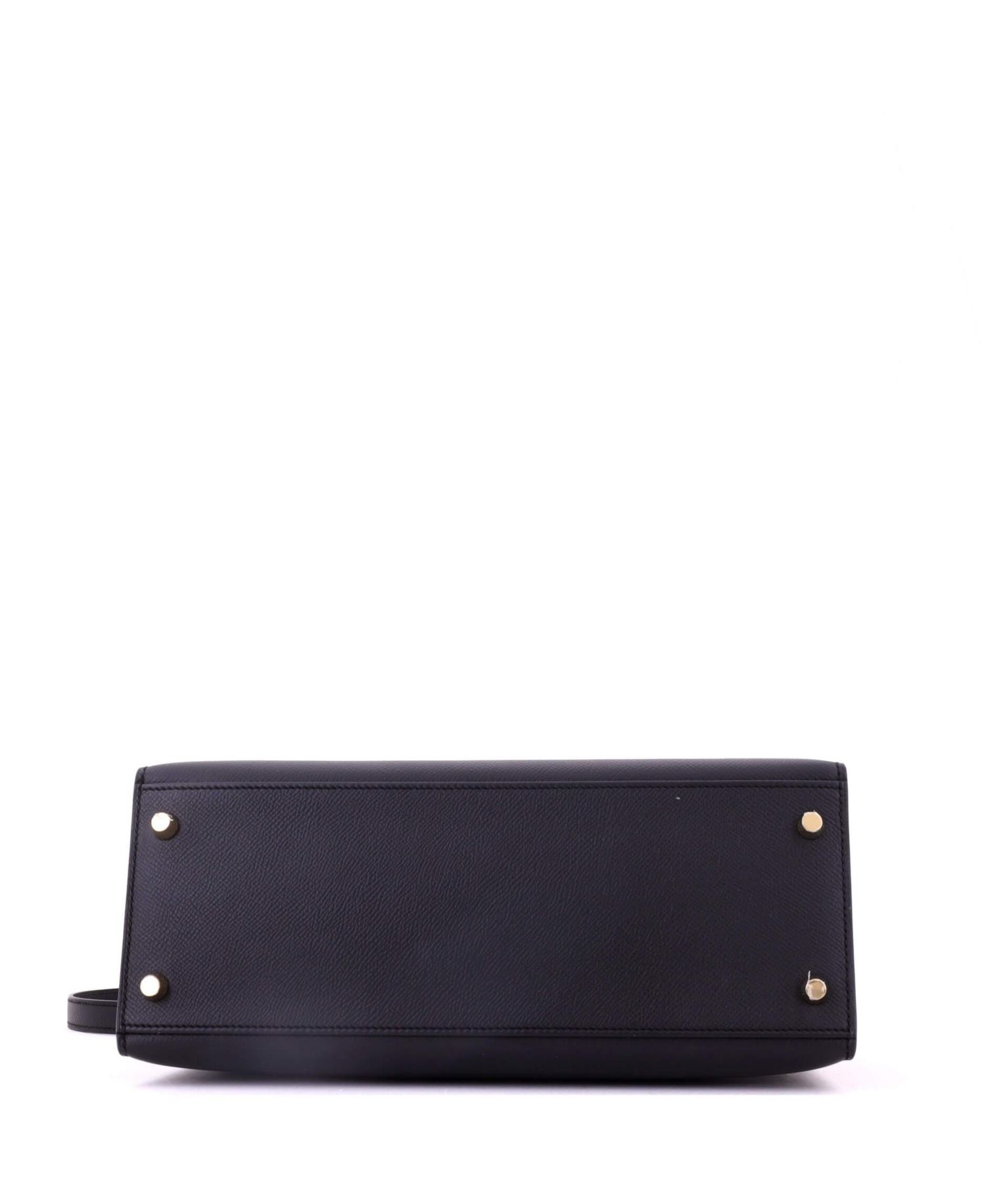 Pre-Owned Hermes Kelly 28 Handbag Black Epsom with Gold Hardware