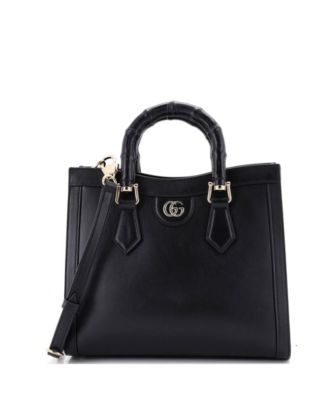 Small Diana NM Bamboo Handle Tote Leather