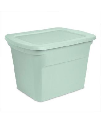 8 Pack 18 Gal Plastic Stackable Storage Container w/ Lid, Mindful Mint