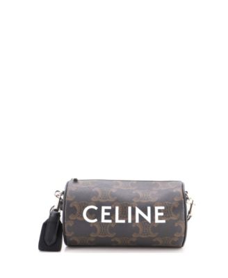 Logo Cylinder Bag Triomphe Coated Canva