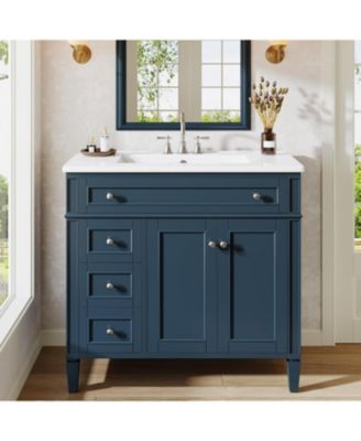 36 Inch Bathroom Vanity with Sink with 3 Drawers and 2 Doors