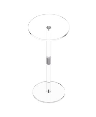 Modern Acrylic End Table with Round Top for Living Room