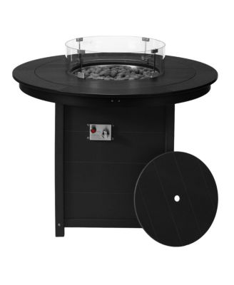 47" Modern Outdoor Patio Propane Round Counter Height Fire Pit Table