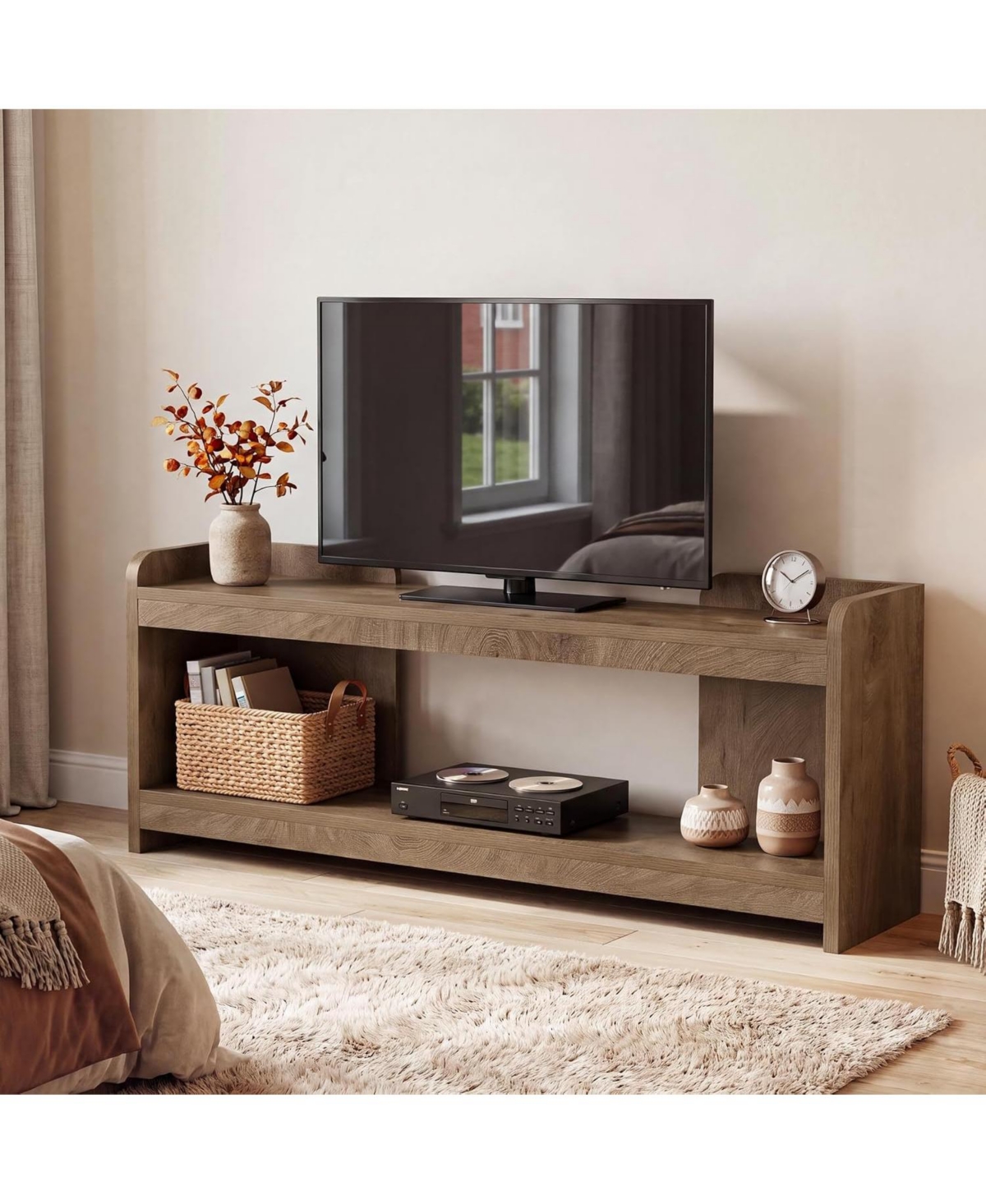 Tribesigns 63-Inch Tv Stand for TVs Up to 70", 2-Tier