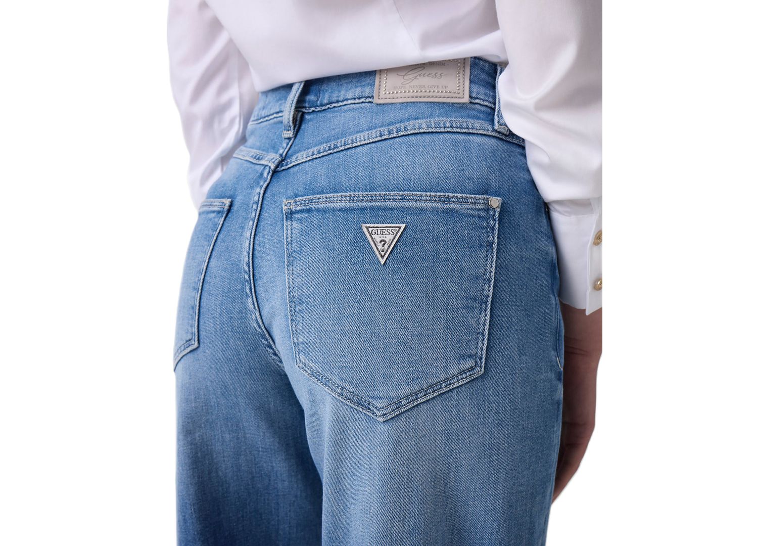 Women's Bellagio High-Rise Wide-Leg Stretch Denim Jeans