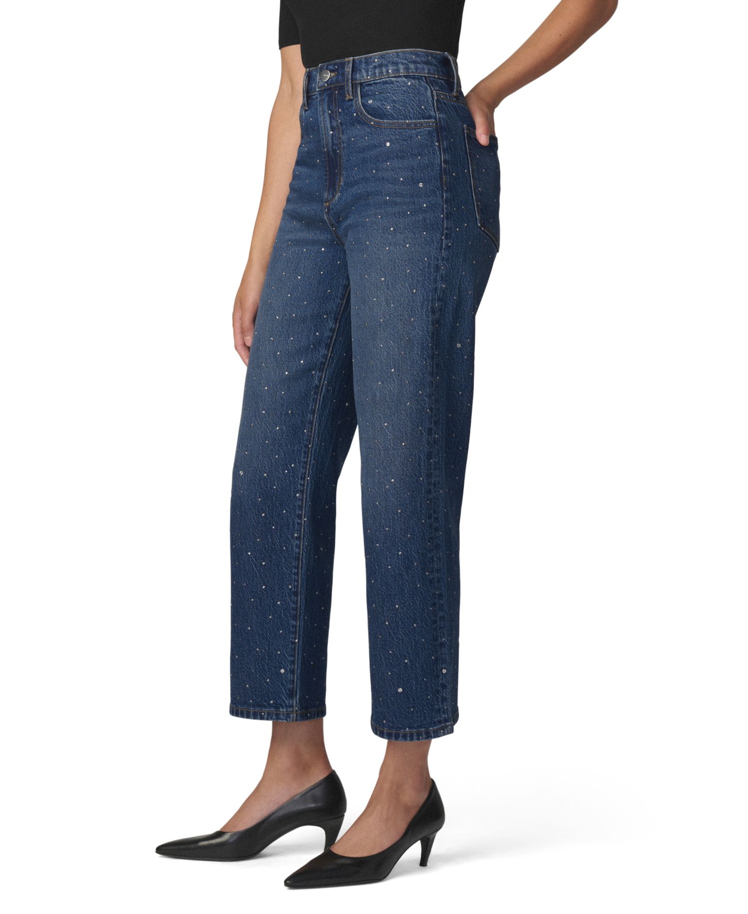 Women's Margot High-Waisted Straight-Leg Cropped Jeans