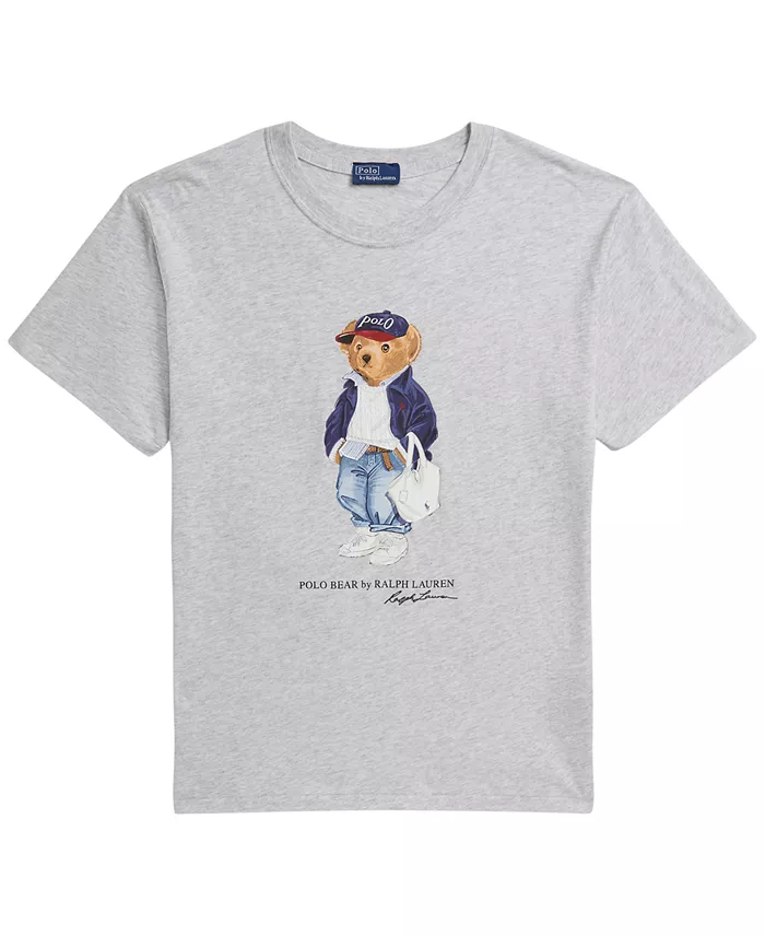 Women's Bear Print Crew Neck T-Shirt - thumbnail 3