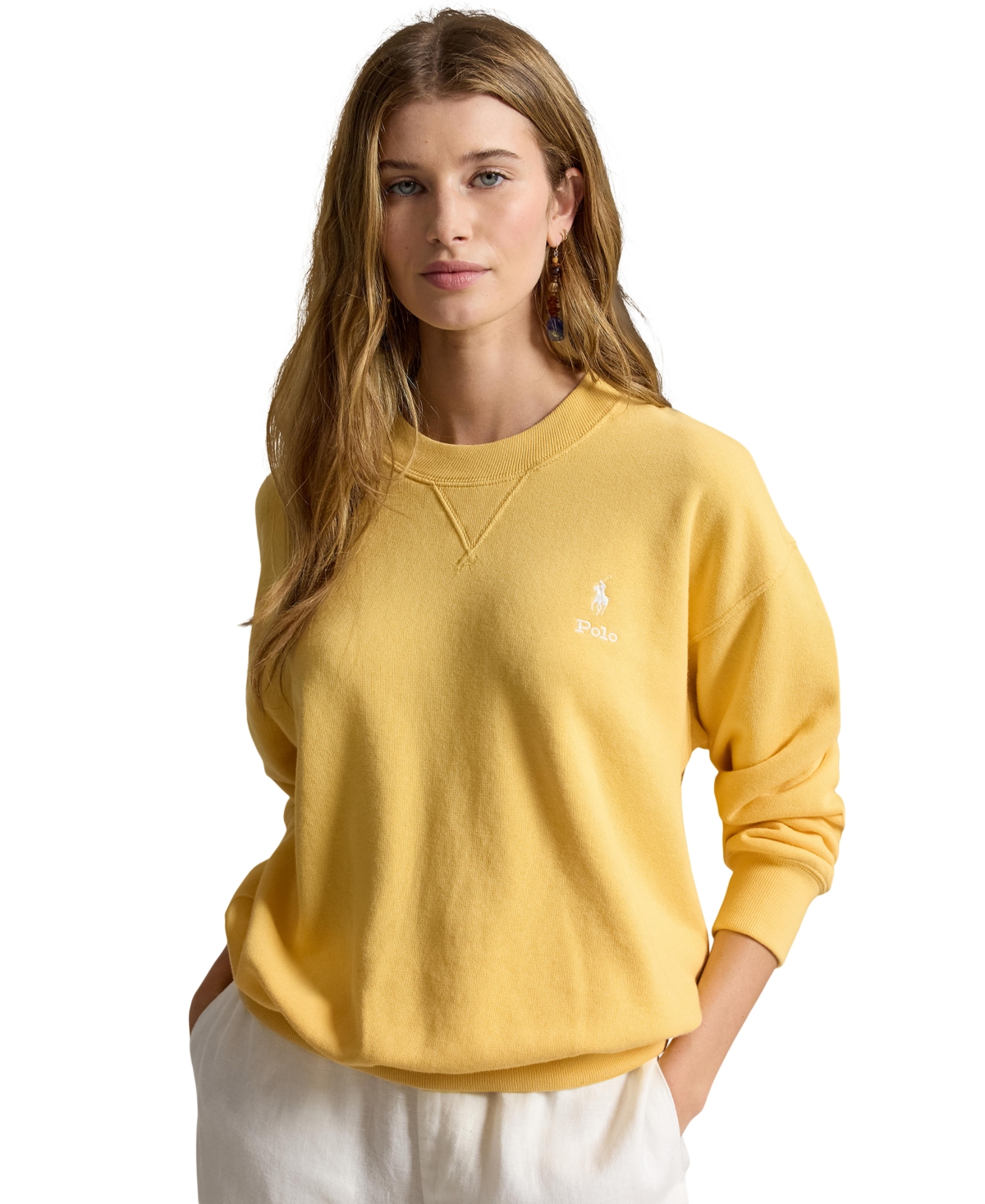 Polo Ralph Lauren Women's Island Fleece Crewneck Long-Sleeve Sweatshirt