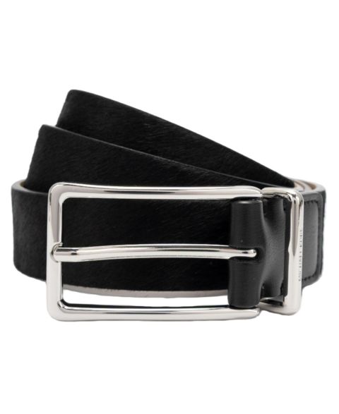 Женский ремень Michael Kors Polished Buckle Leather Reversible, цвет: Чёрный