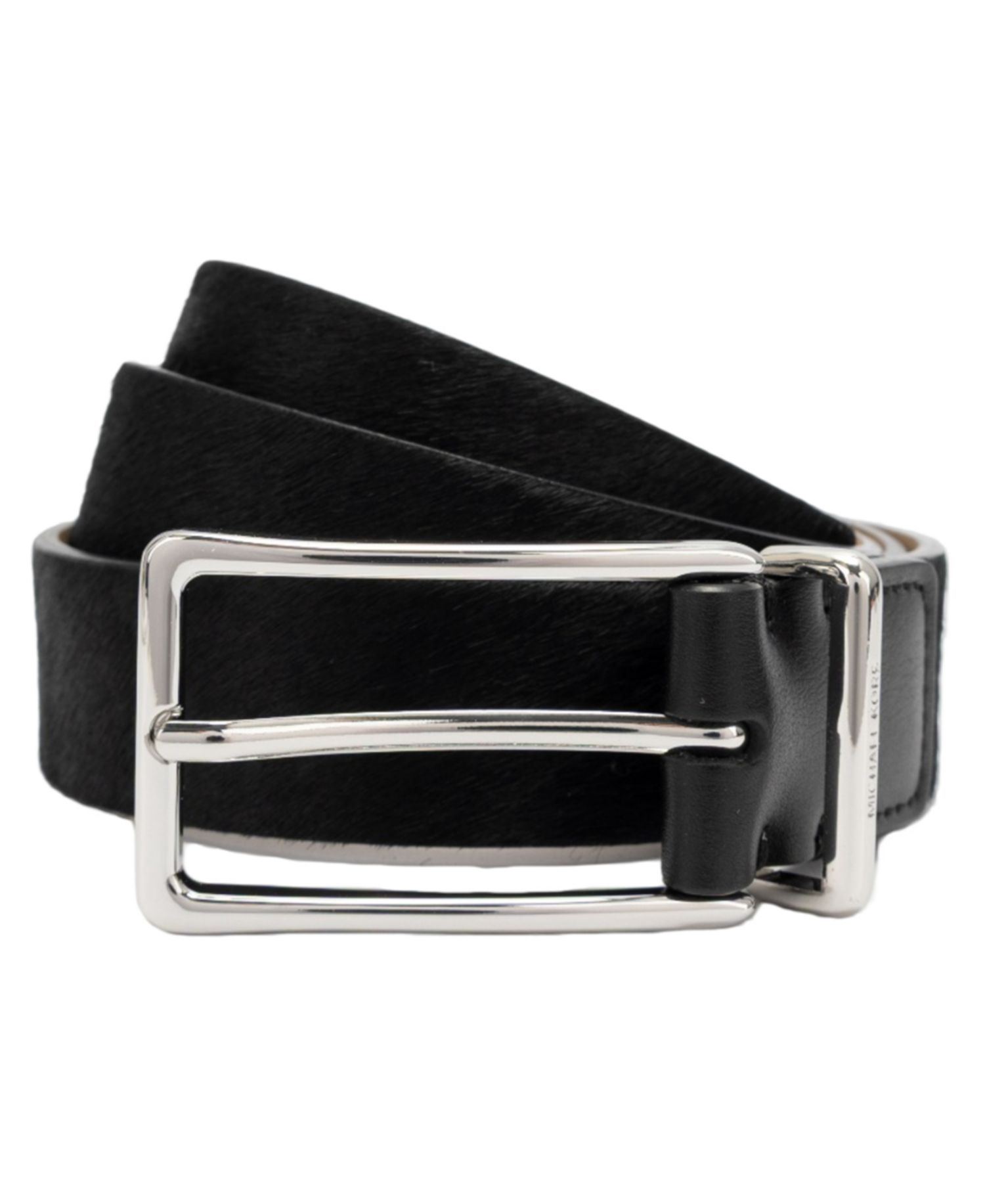 MICHAEL Polished Buckle Leather Reversible Belt