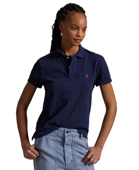 Женское поло Polo Ralph Lauren Classic-Fit Mesh Polo Shirt, цвет: Тёмно-синий