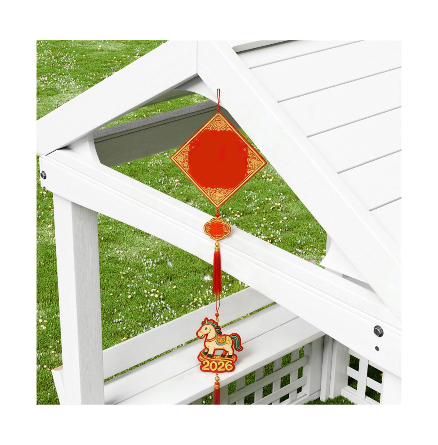 Детская игрушка YOBTOP Modern Outdoor Wooden Playhouse for Children - Waterproof Design, Comfortable Bench, Attractive Door, Easy Assembly, Christmas Day Gift — фото 5