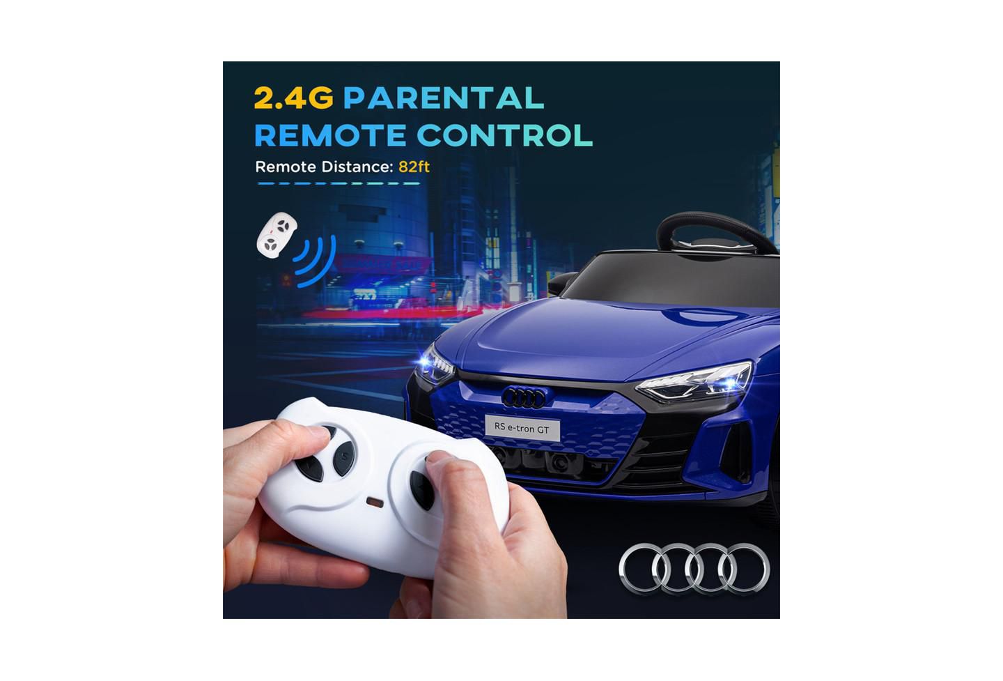 Детская игрушка YOBTOP Kids Ride on Car 12V Remote Control, 55 lbs, Ages 3-4, цвет: Синий — фото 8