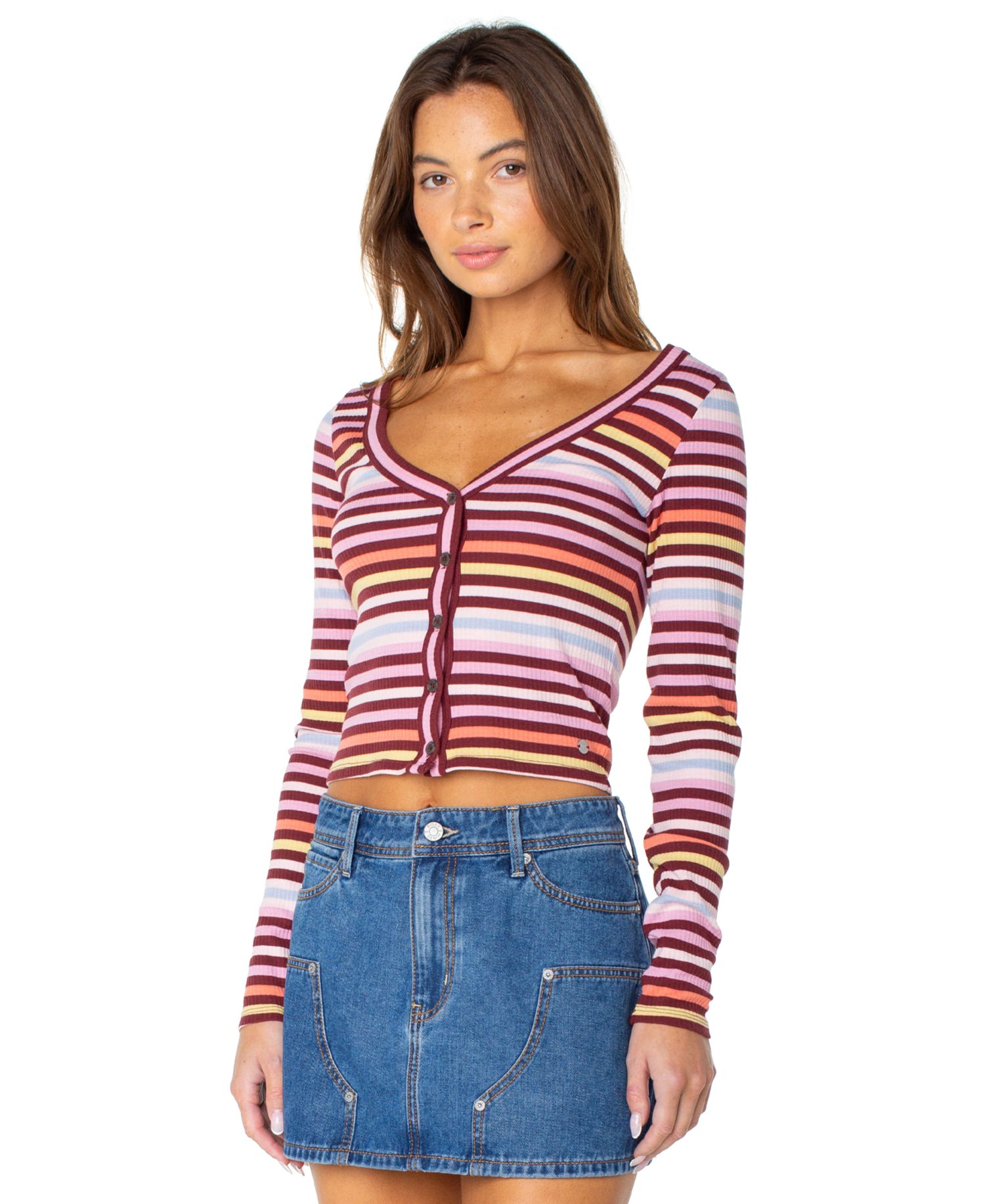 Women's Terrace Long-Sleeve Cropped Top