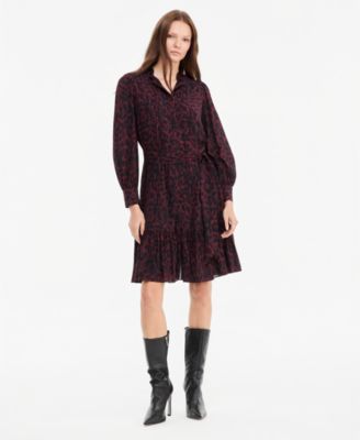 Women's Charlotte Animal-Print Long-Sleeve Mini Dress