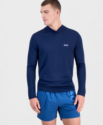 BOSS by Men's Long-Sleeve Hooded Rashguard