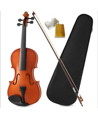4/4 Full Size Handcrafted Ready-to-Play 2-Piece Violin and Bow Set, Ages 11+