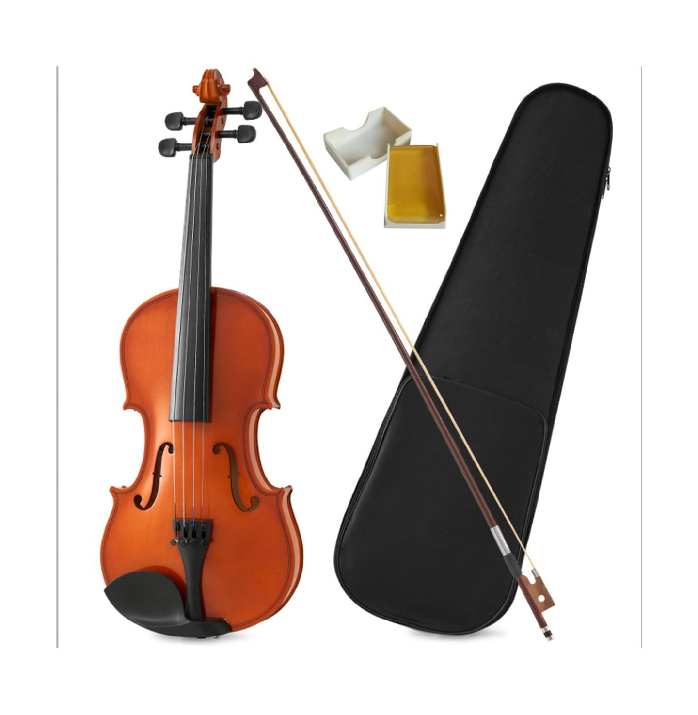 Детские игрушки YOBTOP 4/4 Full Size Handcrafted Ready-to-Play 2-Piece Violin and Bow Set, Ages 11+ — фото 1