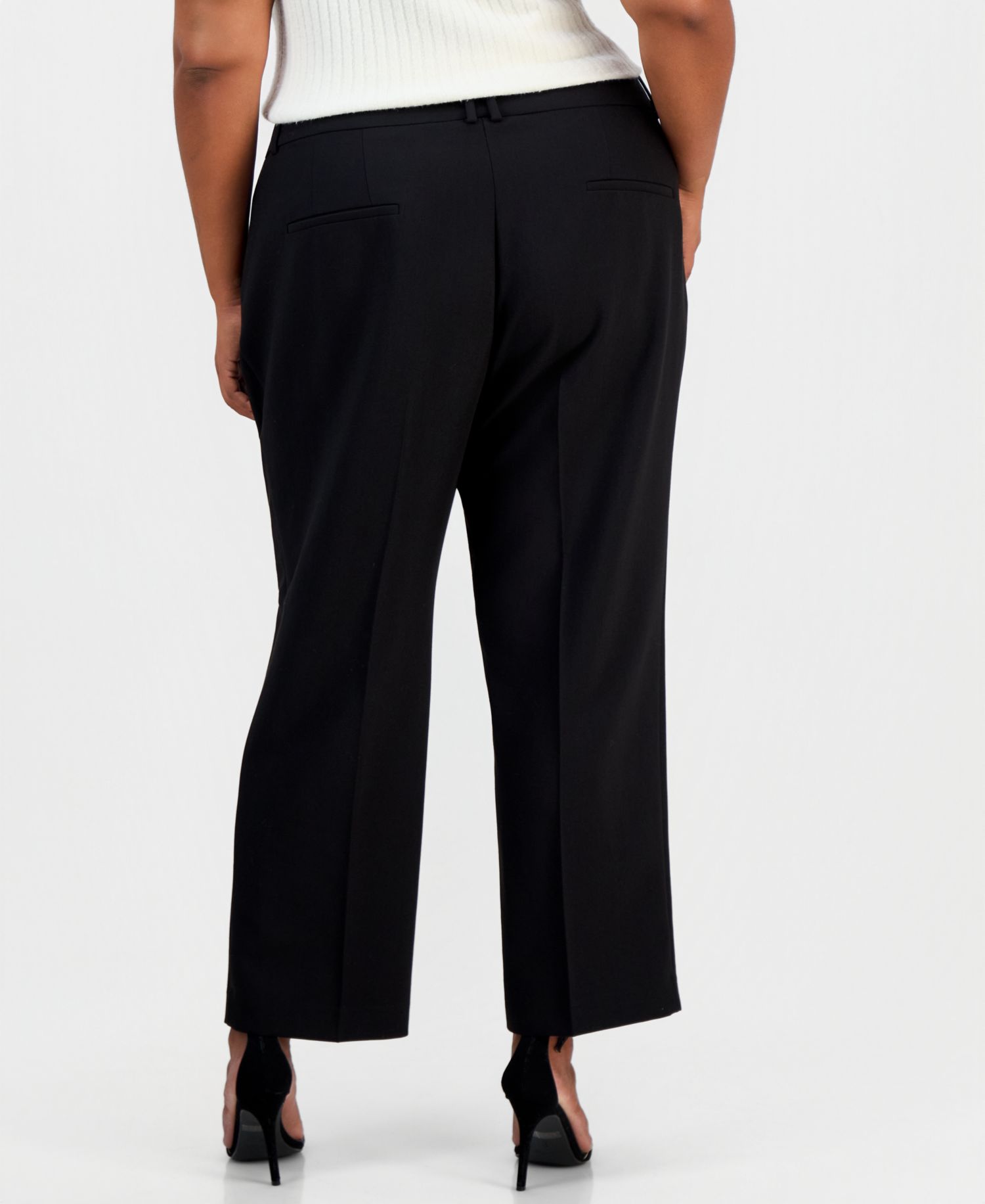 Plus Size Mid-Rise Ankle Pants