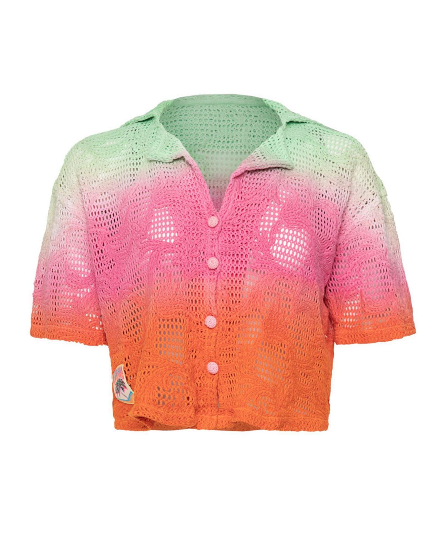 Women's Kyrie Tie-Dye Cropped 3/4-Sleeve Shirt
