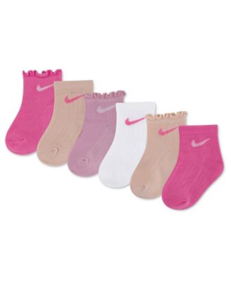 Toddler Girls' 6M-4T Textured Ankle Socks, 6-Pack