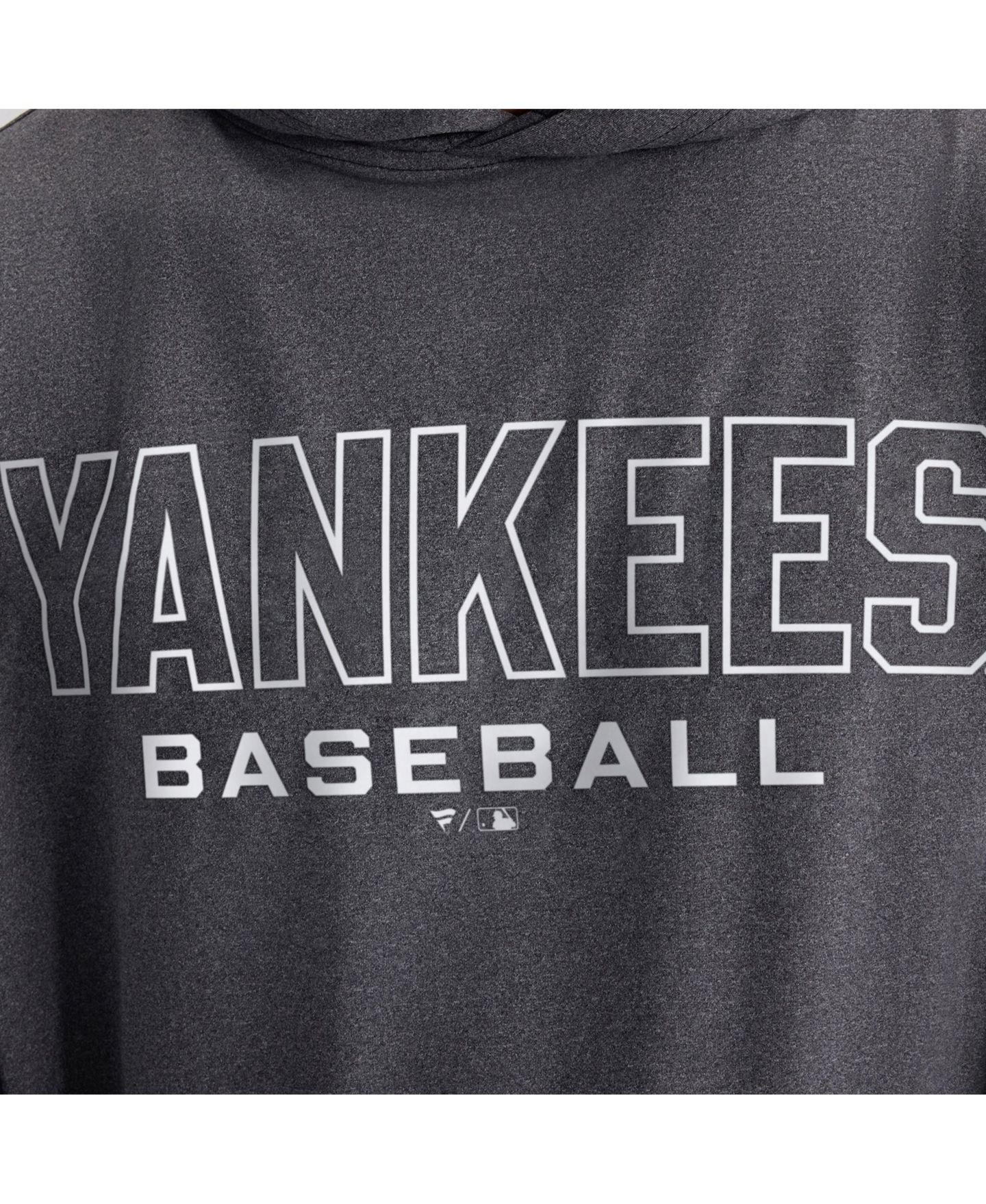 Мужская футболка Fanatics Charcoal New York Yankees Clutch Long Sleeve Hooded — фото 3
