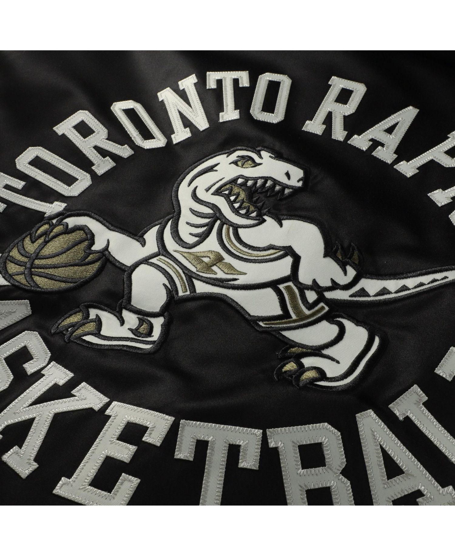 Men's Olive/Black Toronto Raptors Clutch Satin Raglan Full-Snap Jacket