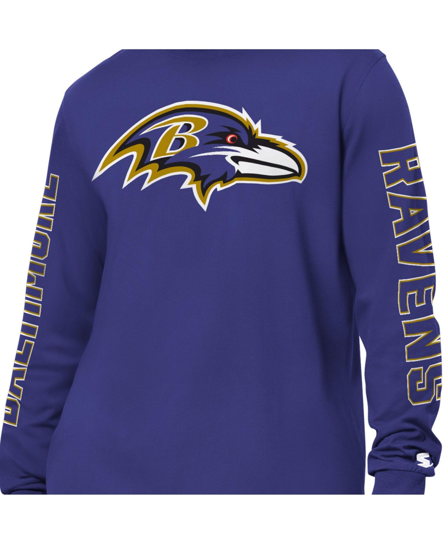 Men's Purple Baltimore Ravens Clutch Hit II Long-Sleeve T-Shirt