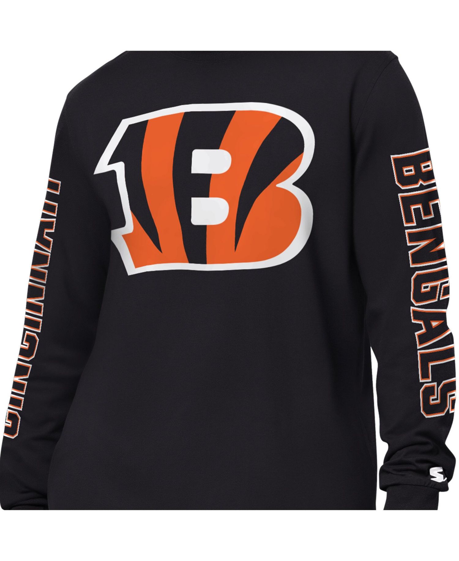 Men's Black Cincinnati Bengals Clutch Hit II Long-Sleeve T-Shirt