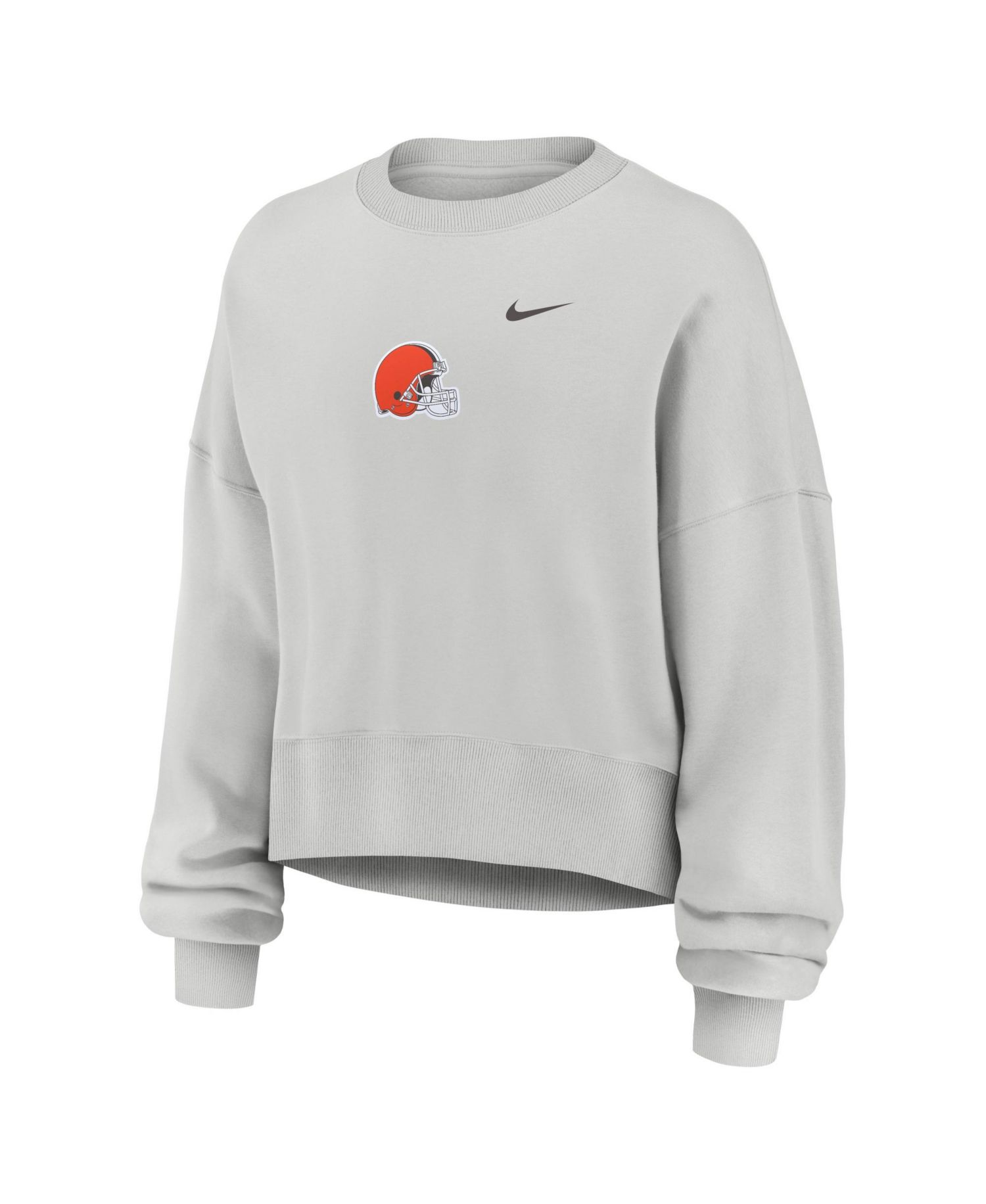 Women's Gray Cleveland Browns Oversized Primetime Phoenix Fleece Sweatshirt