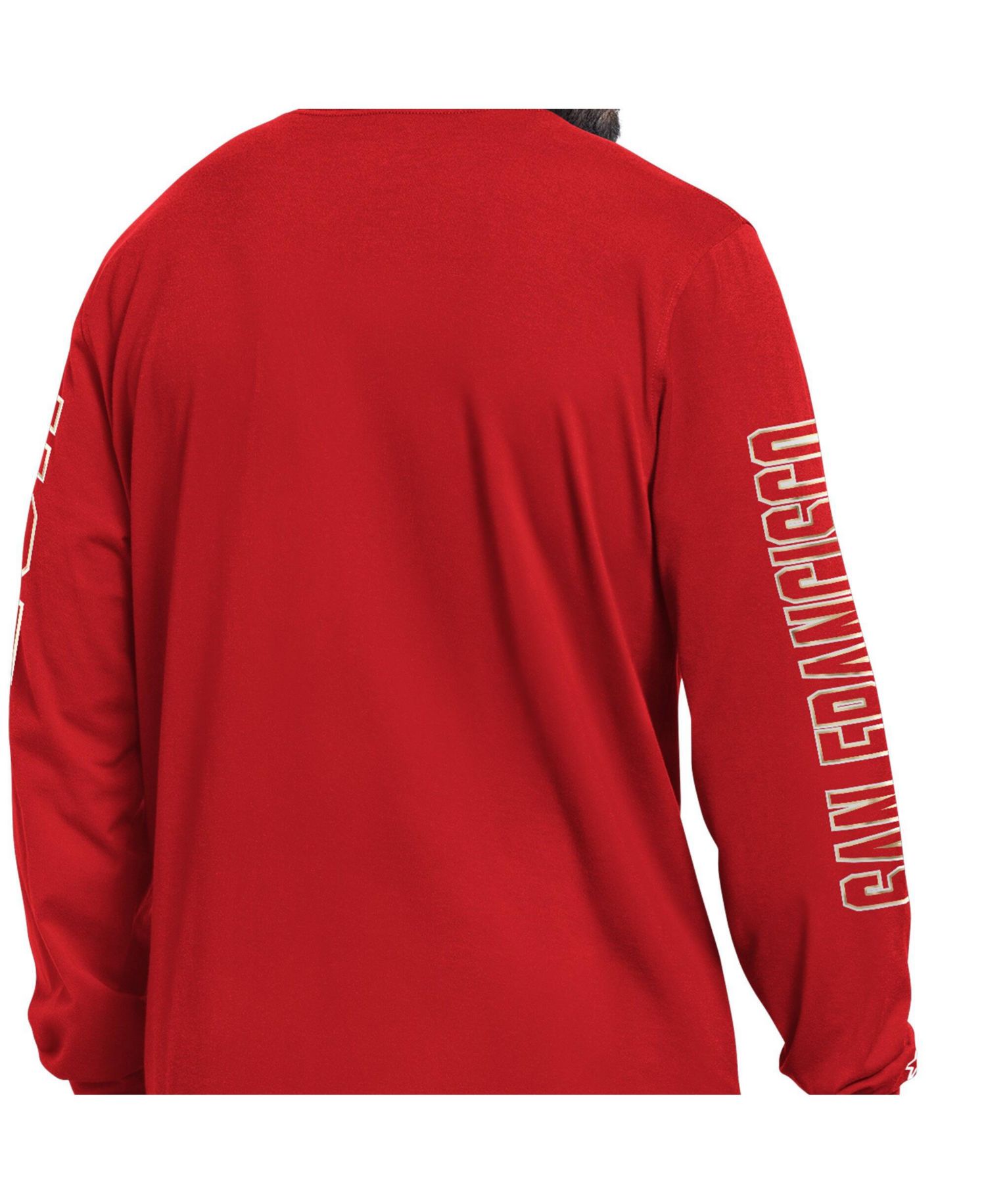 Men's Scarlet San Francisco 49ers Clutch Hit II Long-Sleeve T-Shirt