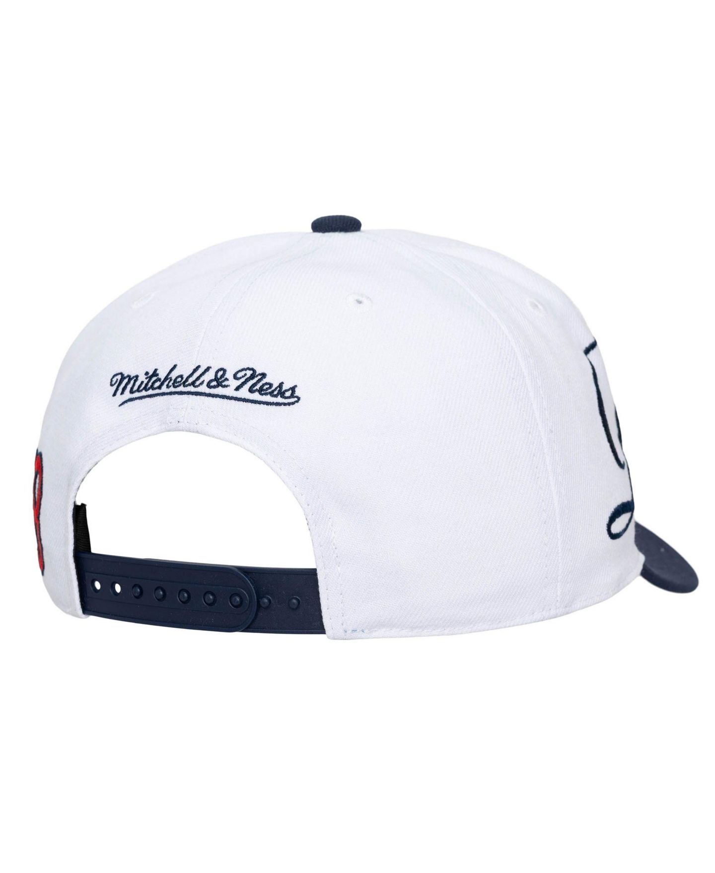 Кепка Mitchell & Ness White/Navy Boston Red Sox XL Script Pro Crown Adjustable Hat — фото 3