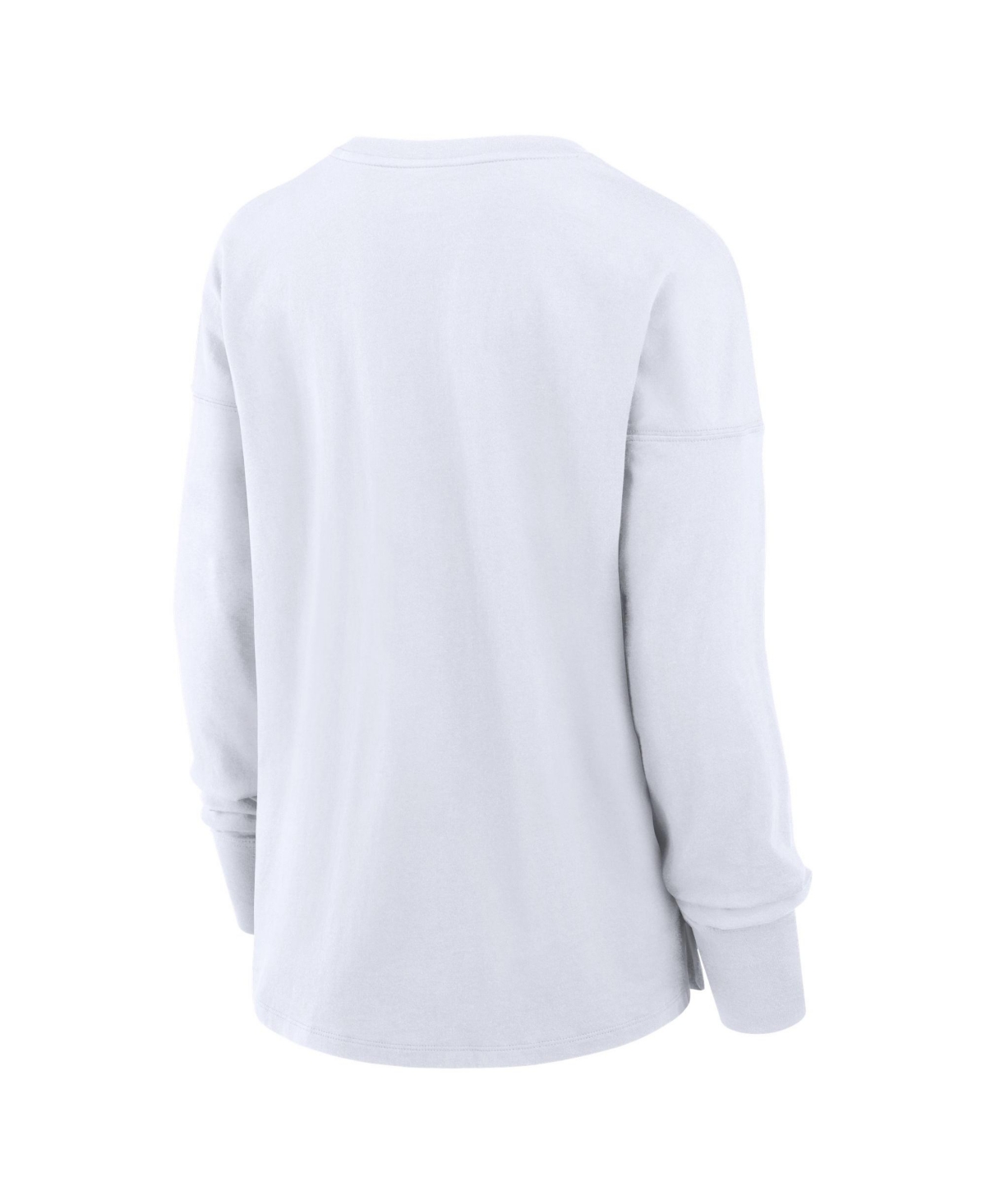 Fanatics Women's White Tennessee Titans Relaxed Hip EssentialLong sleeves T-Shirt