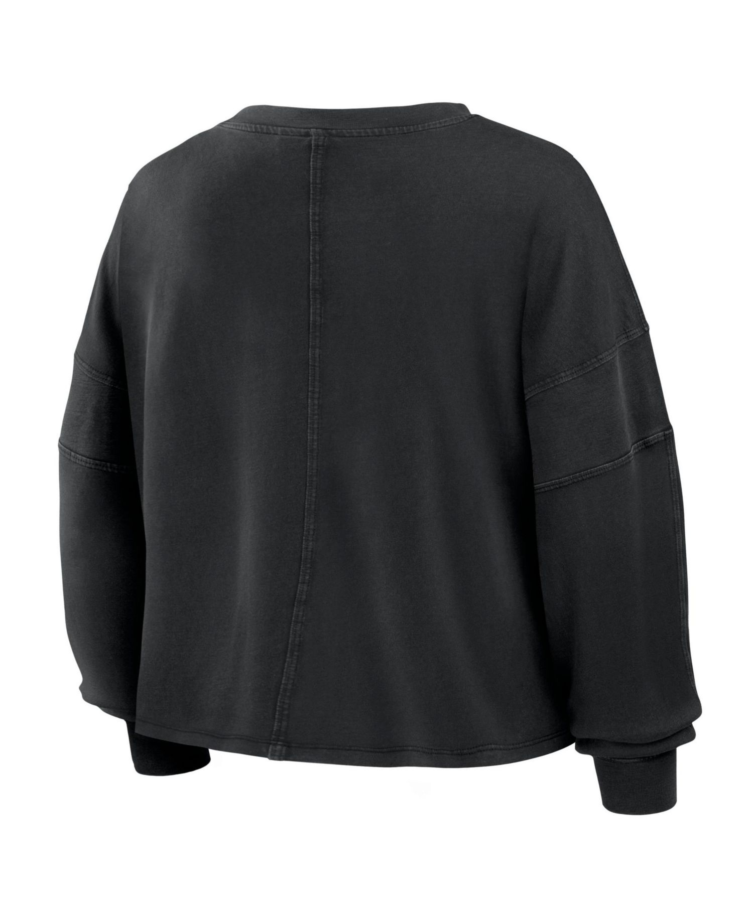 Women's Black Buffalo Bills Oversized Chop Block Boxy Long Sleeve Top