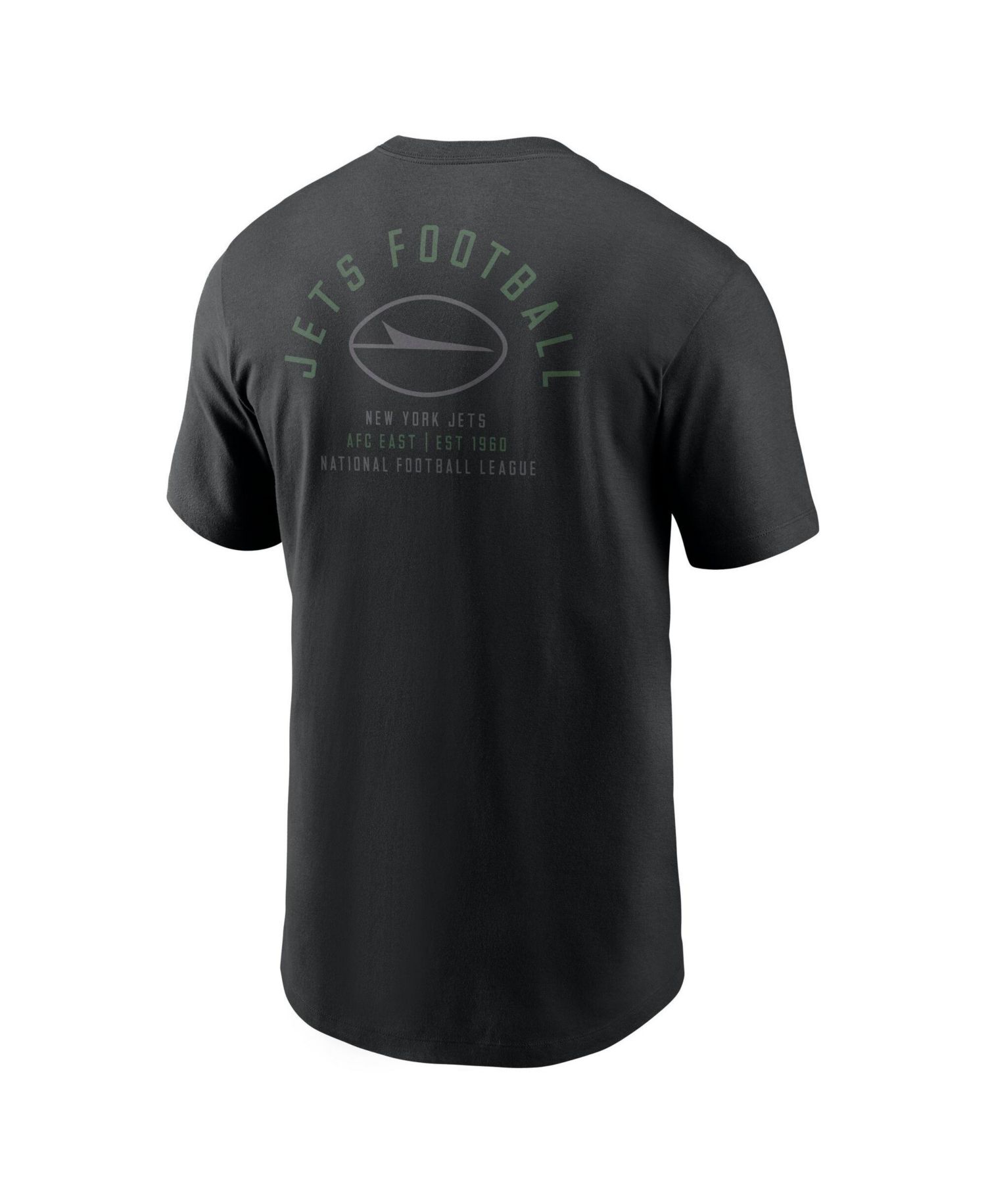 Men's Black New York Jets Split Logo T-Shirt