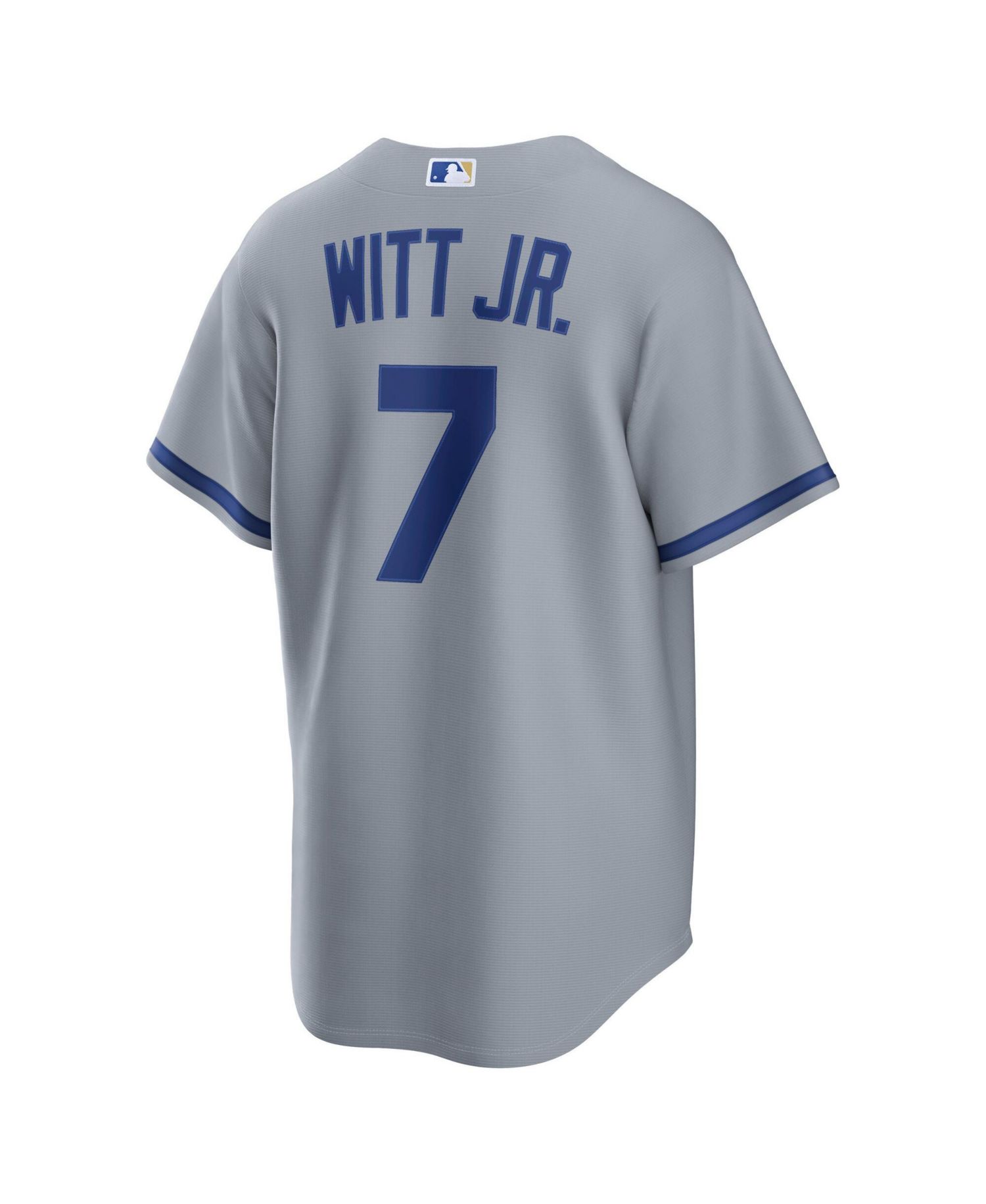 Men's Bobby Witt Jr. Gray Kansas City Royals Road Replica Jersey