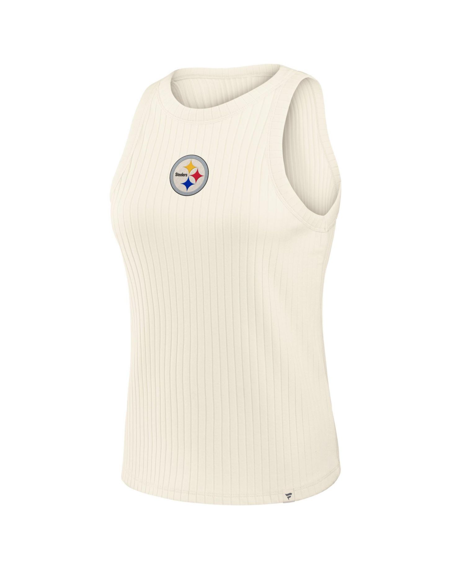Women's Cream Pittsburgh ST-Shirtlers Star Play Tri-Blend Ribbed Tank Top